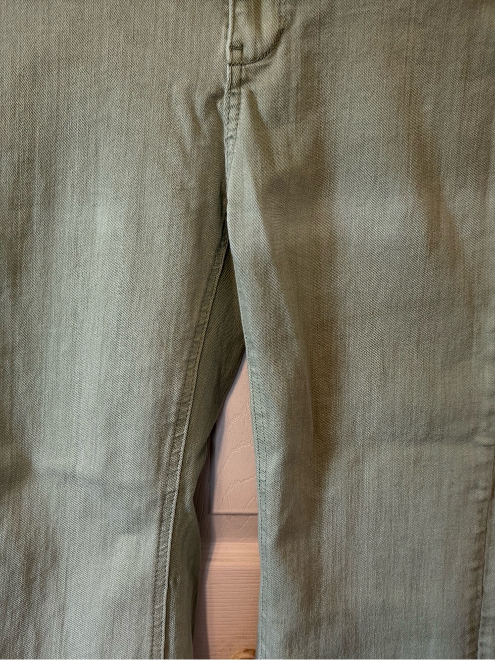 Pilcro and The LeatherPress Sage Green High-Rise Cropped Flare Pants Jeans Sz 27 - Picture 5 of 13